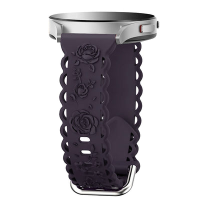 Suitable for 20mm flat silicone strap with hollowed out rose style strap